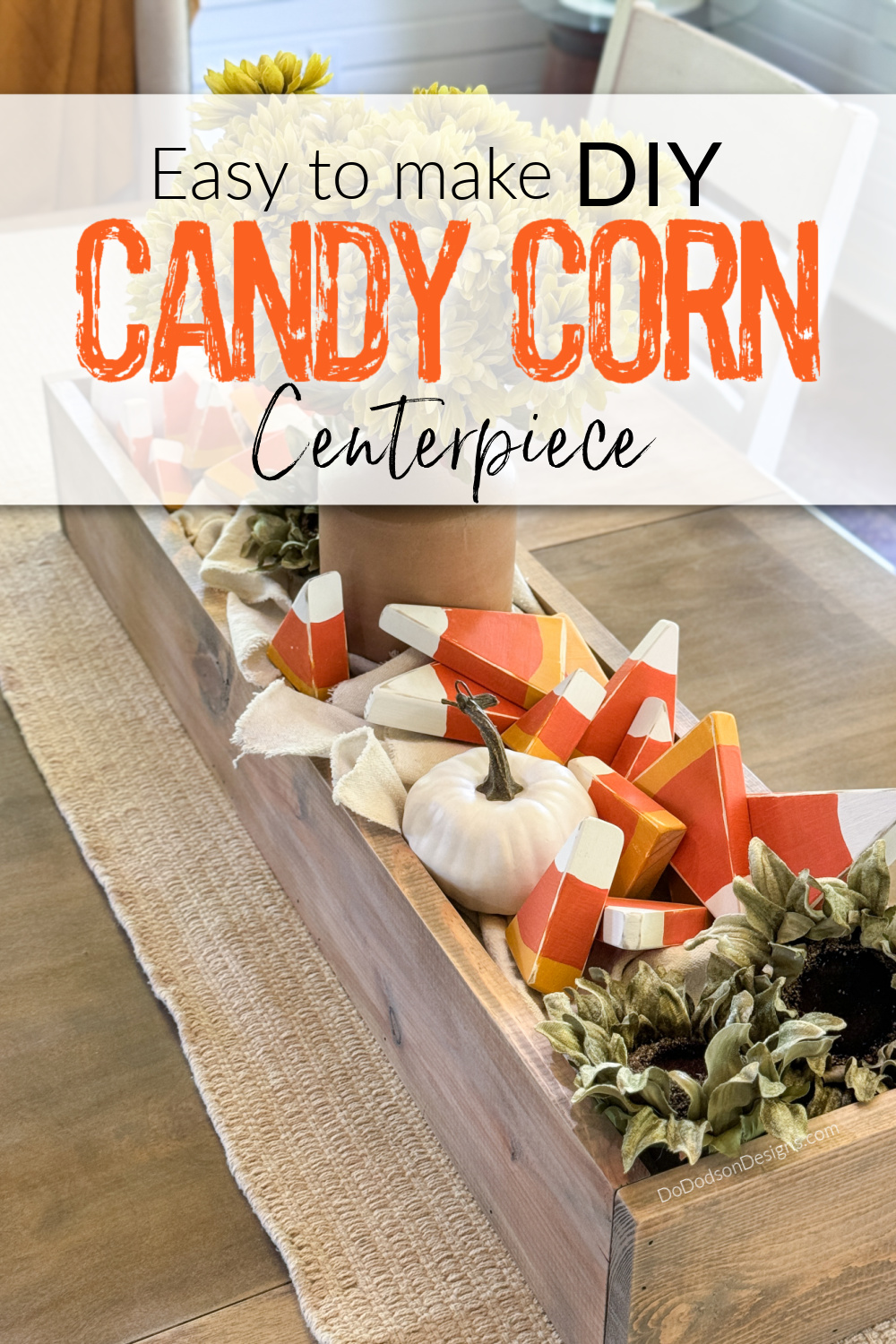 Simple DIY Candy Corn Decor (Fall Wooden Craft)