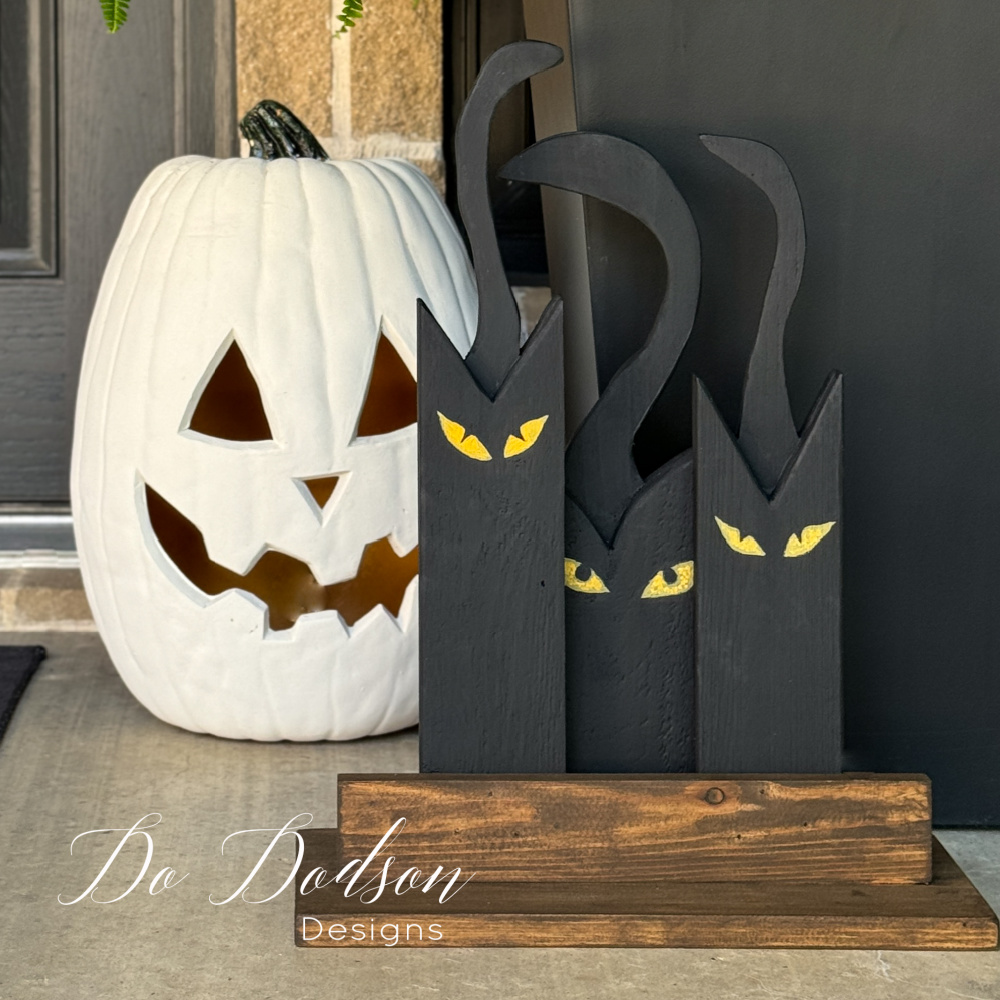 DIY Wooden Black Cat (Halloween Scrap Wood Craft)