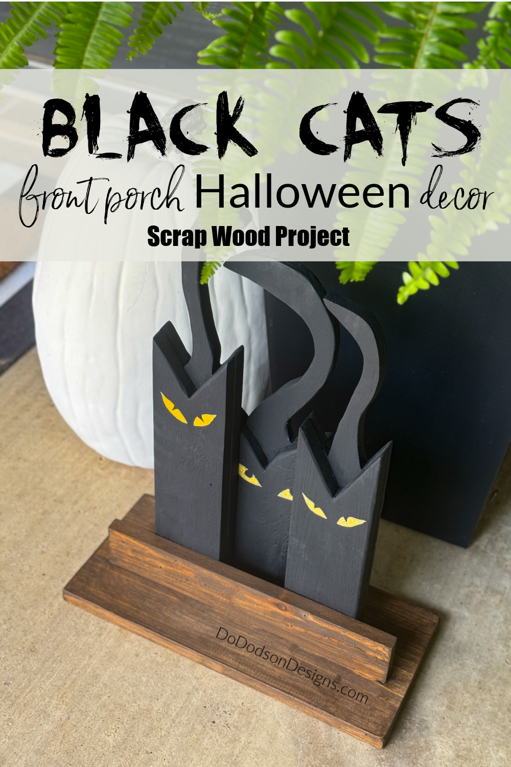 DIY Wooden Black Cat (Halloween Scrap Wood Craft)