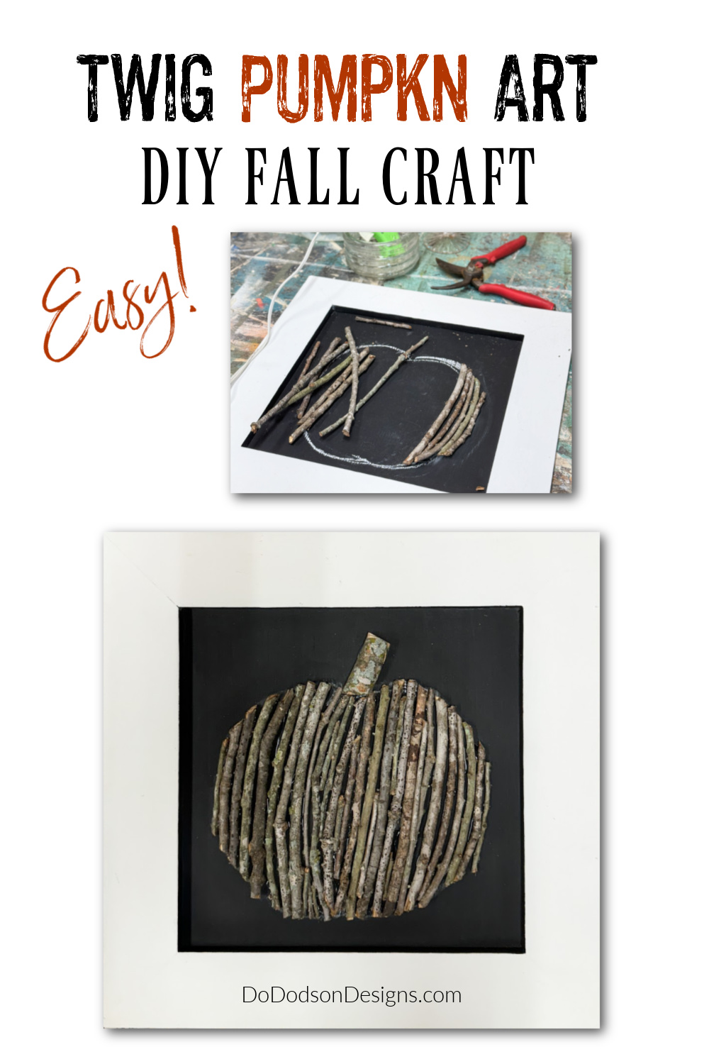 Easy Twig Pumpkin Decor (DIY Fall Craft)