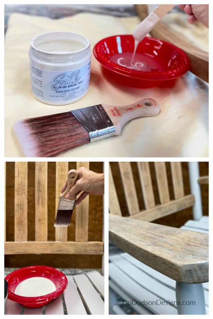 how to whitewash wood furniture before and after