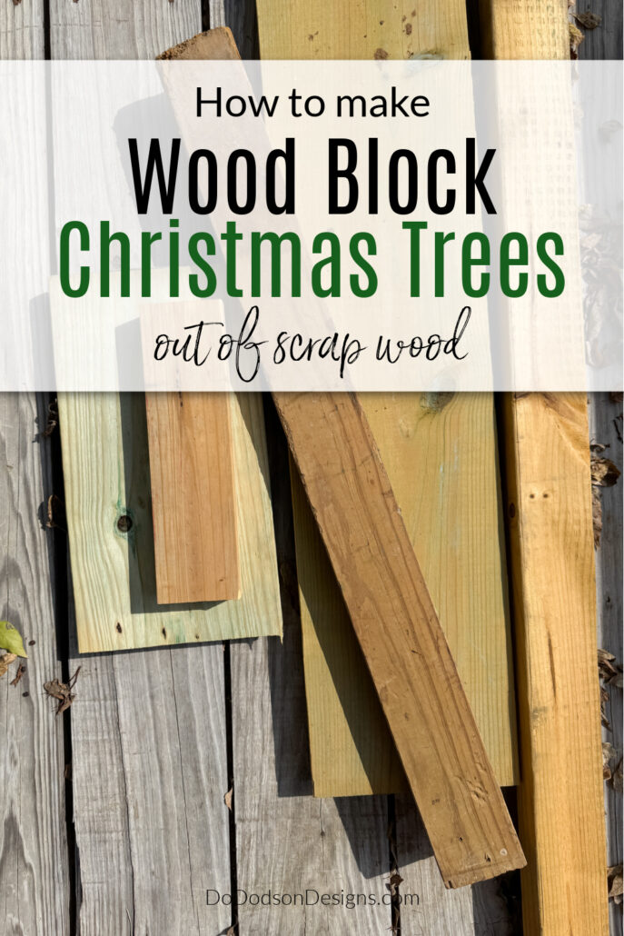 wood block Christmas trees