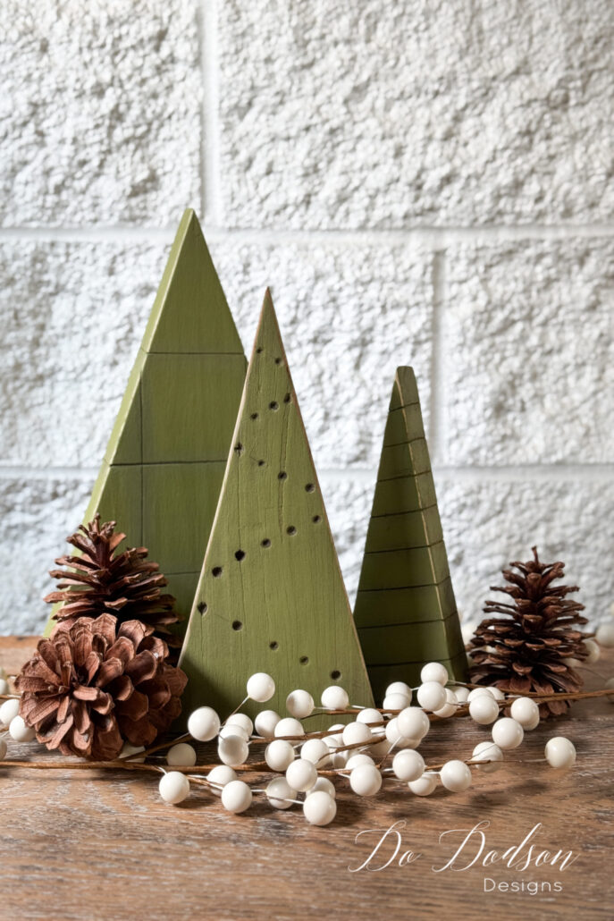 DIY Wood Block Christmas Trees